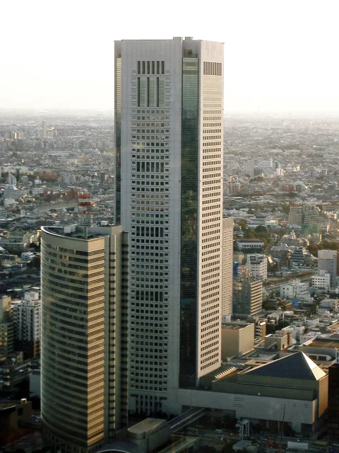 Tokyo Opera City Building · Tokyo Opera City ( 東京オペラシティ ) seen from Tokyo City Hall ( 東京都庁舎 )