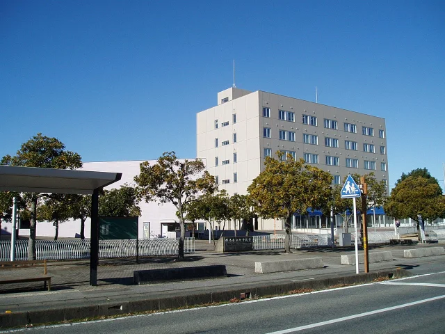群馬県立女子大学 · The main entrance of Gunma Prefectural Women's University located in Tamamura, Gunma, Japan.